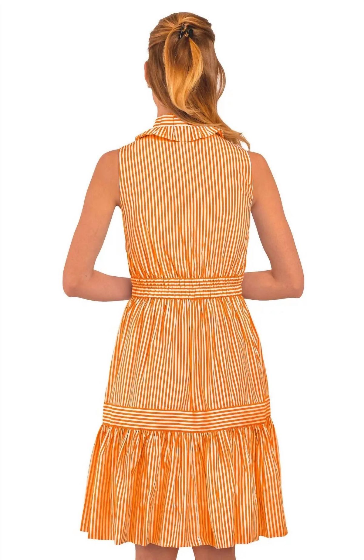 Style 1-2307996445-74 GRETCHEN SCOTT Size S High Neck Orange Cocktail Dress on Queenly