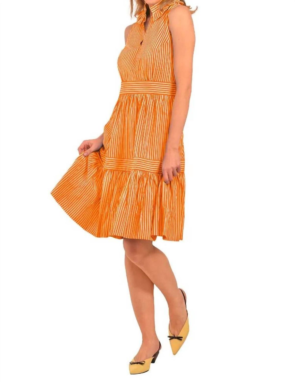 Style 1-2307996445-74 GRETCHEN SCOTT Size S High Neck Orange Cocktail Dress on Queenly