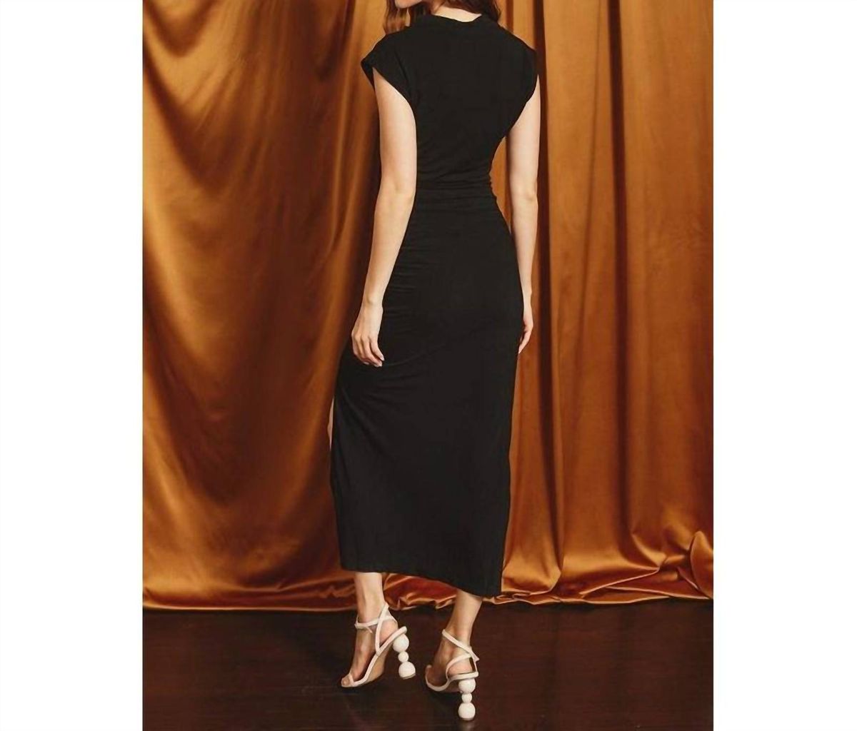 Style 1-2308180628-74 DRESS FORUM Size S Cap Sleeve Black Cocktail Dress on Queenly