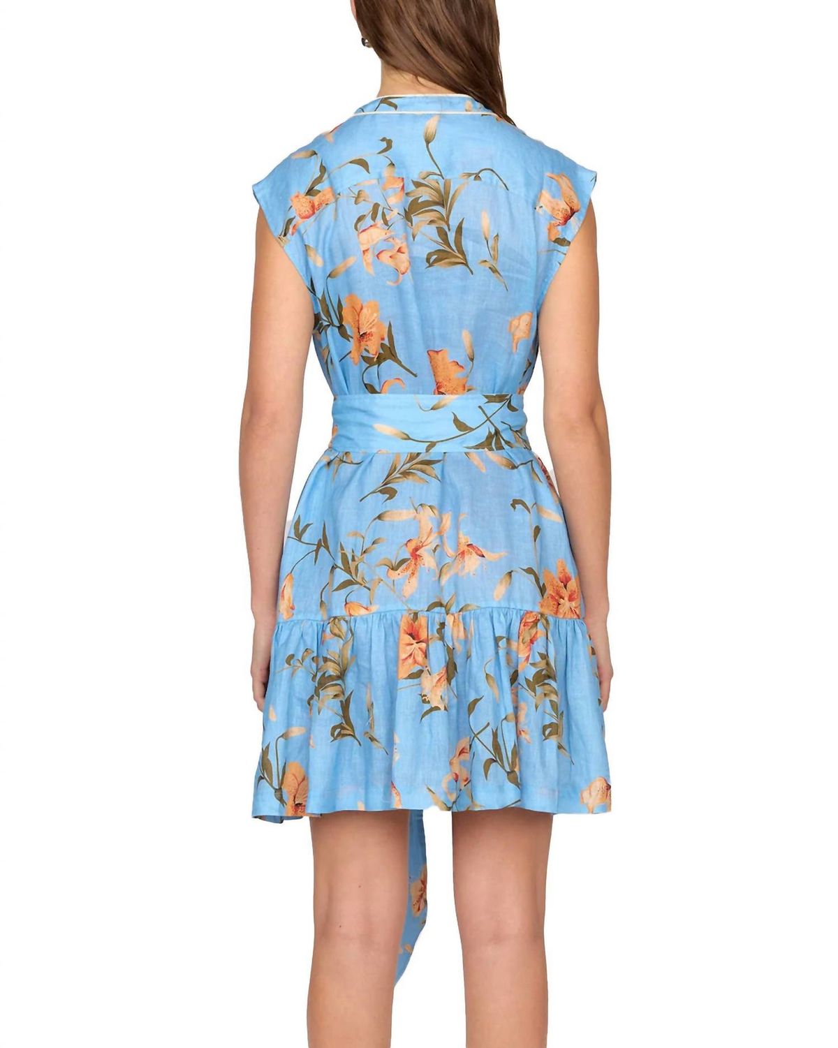 Style 1-2403450353-149 CHRISTY LYNN Size L High Neck Blue Cocktail Dress on Queenly