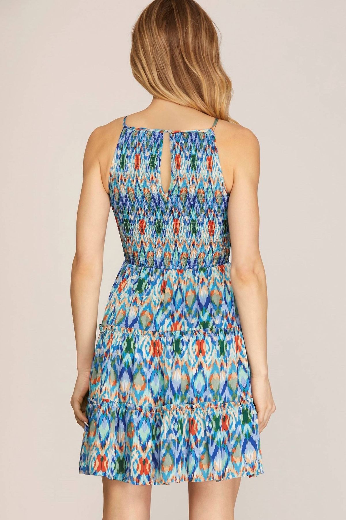 Style 1-2734885719-74 SHE + SKY Size S Blue Cocktail Dress on Queenly