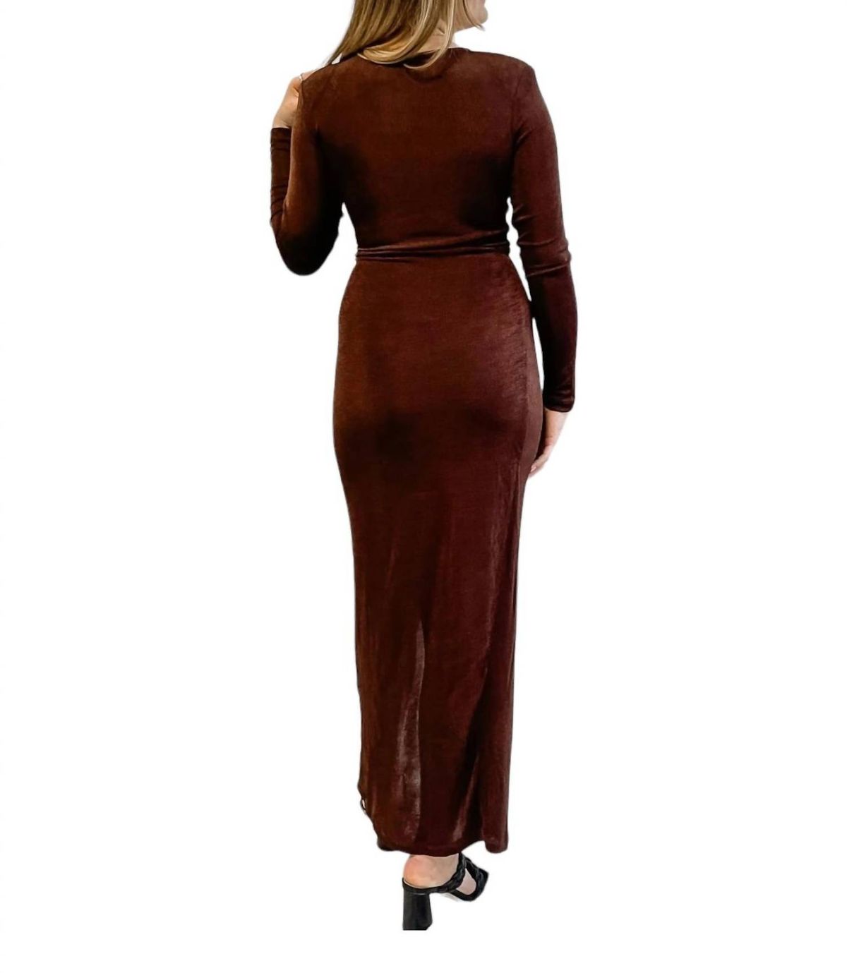 Style 1-2813435648-74 heartloom Size S Brown Floor Length Maxi on Queenly