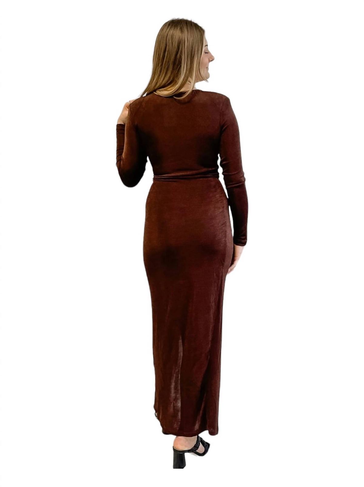 Style 1-2813435648-892 heartloom Size M Brown Floor Length Maxi on Queenly