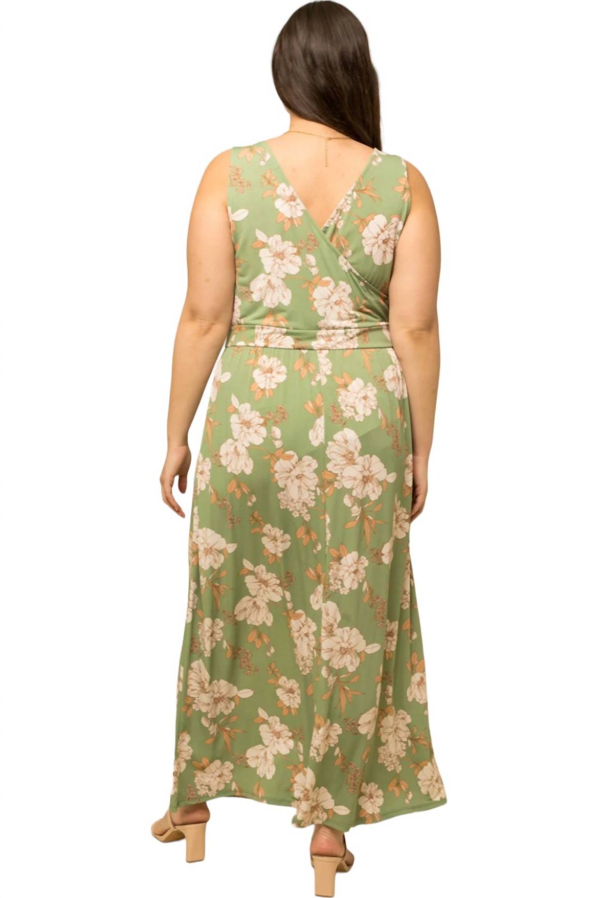 Style 1-2929283222-1464 GILLI Size 3X Floral Green Floor Length Maxi on Queenly