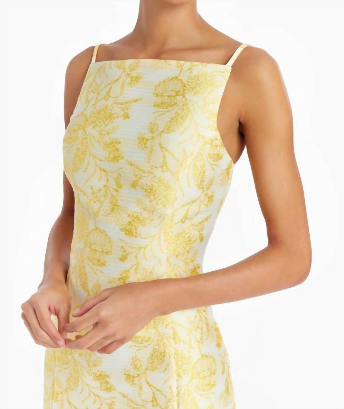 Style 1-2965268069-74 Amanda Uprichard Size S High Neck Yellow Cocktail Dress on Queenly