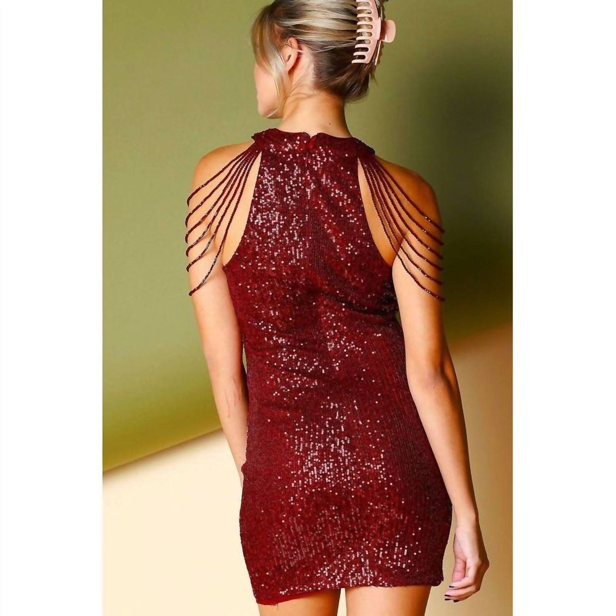 Style 1-3156880584-149 Bestto Size L Burgundy Red Cocktail Dress on Queenly