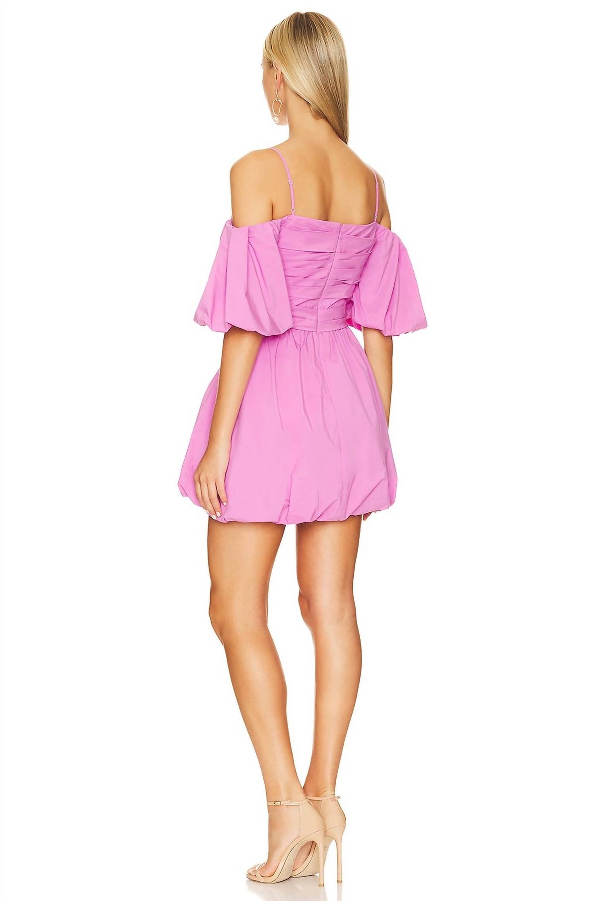 Style 1-3165473279-425 JONATHAN SIMKHAI Size 8 Off The Shoulder Pink Cocktail Dress on Queenly