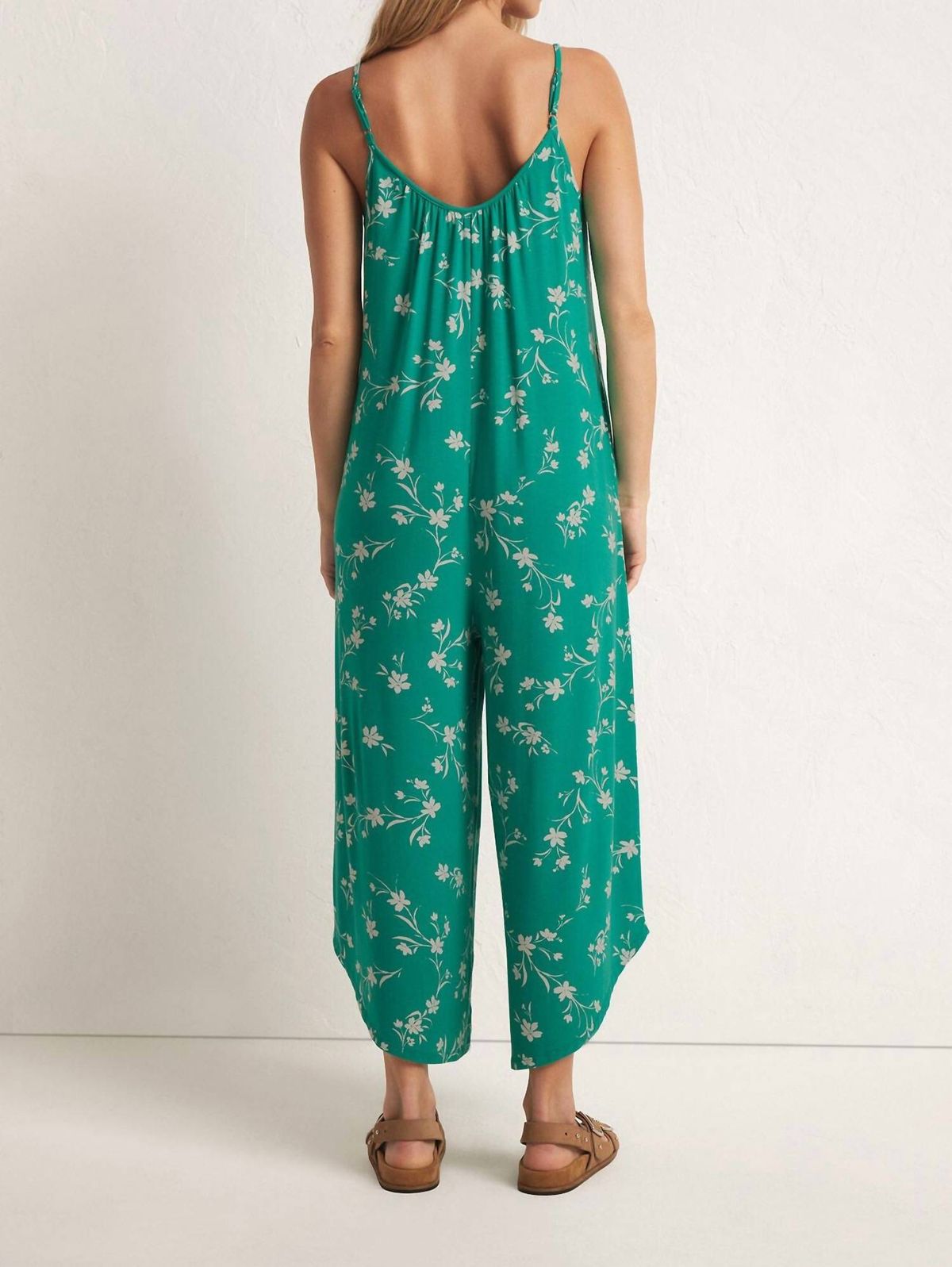 Style 1-3274533656-70 Z Supply Size XS Floral Green Formal Jumpsuit on Queenly