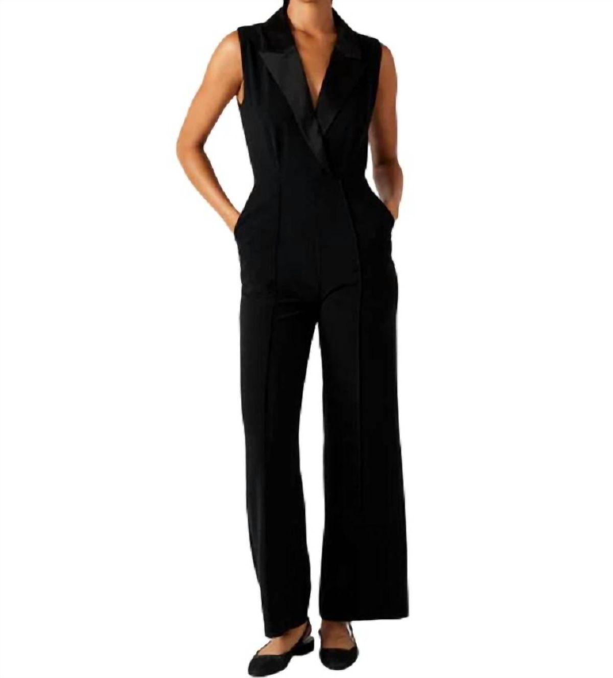 Style 1-3401664086-1691 STEVE MADDEN Size XL High Neck Sequined Black Formal Jumpsuit on Queenly