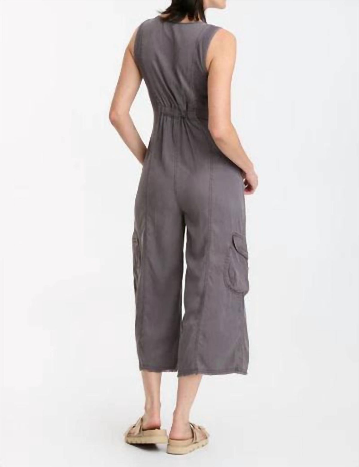 Style 1-3541627077-892 XCVI Size M Gray Formal Jumpsuit on Queenly