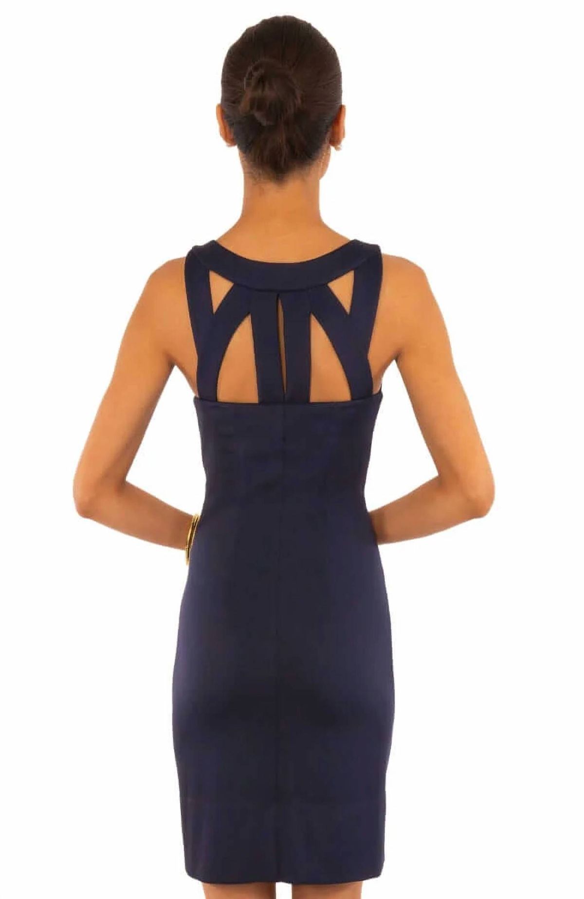 Style 1-3777069958-70 GRETCHEN SCOTT Size XS Navy Blue Cocktail Dress on Queenly