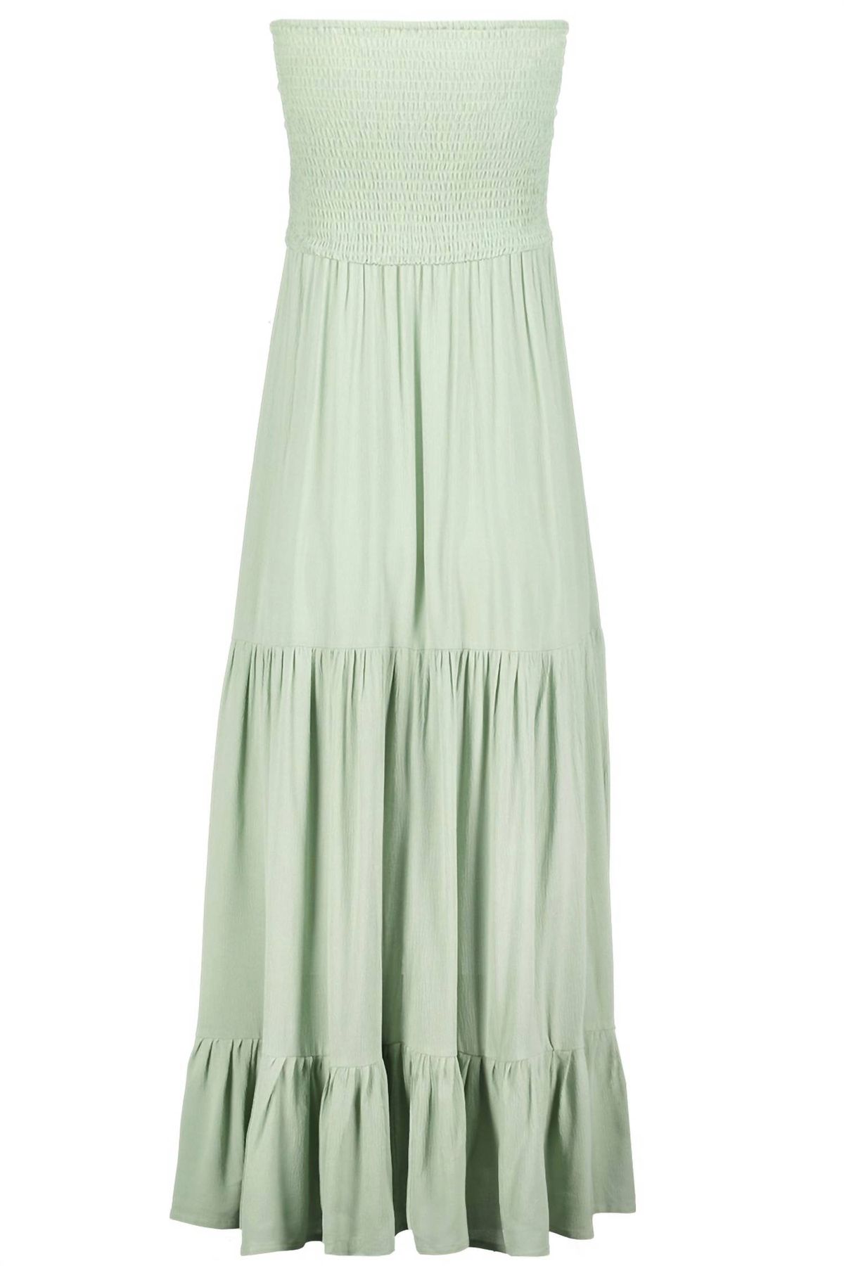 Style 1-4040235482-149 bishop + young Size L Strapless Green Floor Length Maxi on Queenly