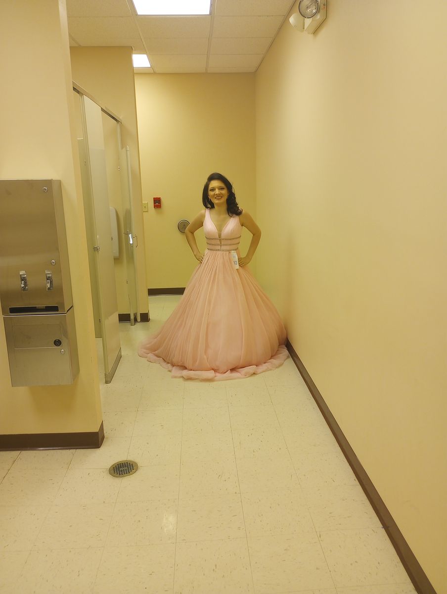 Ashley Lauren Size 4 Prom Pink Ball Gown on Queenly