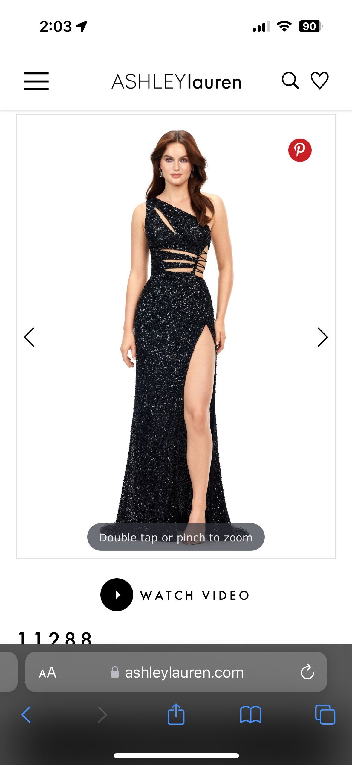 Style 11288 Ashley Lauren Size 0 Prom One Shoulder Black A-line Dress on Queenly