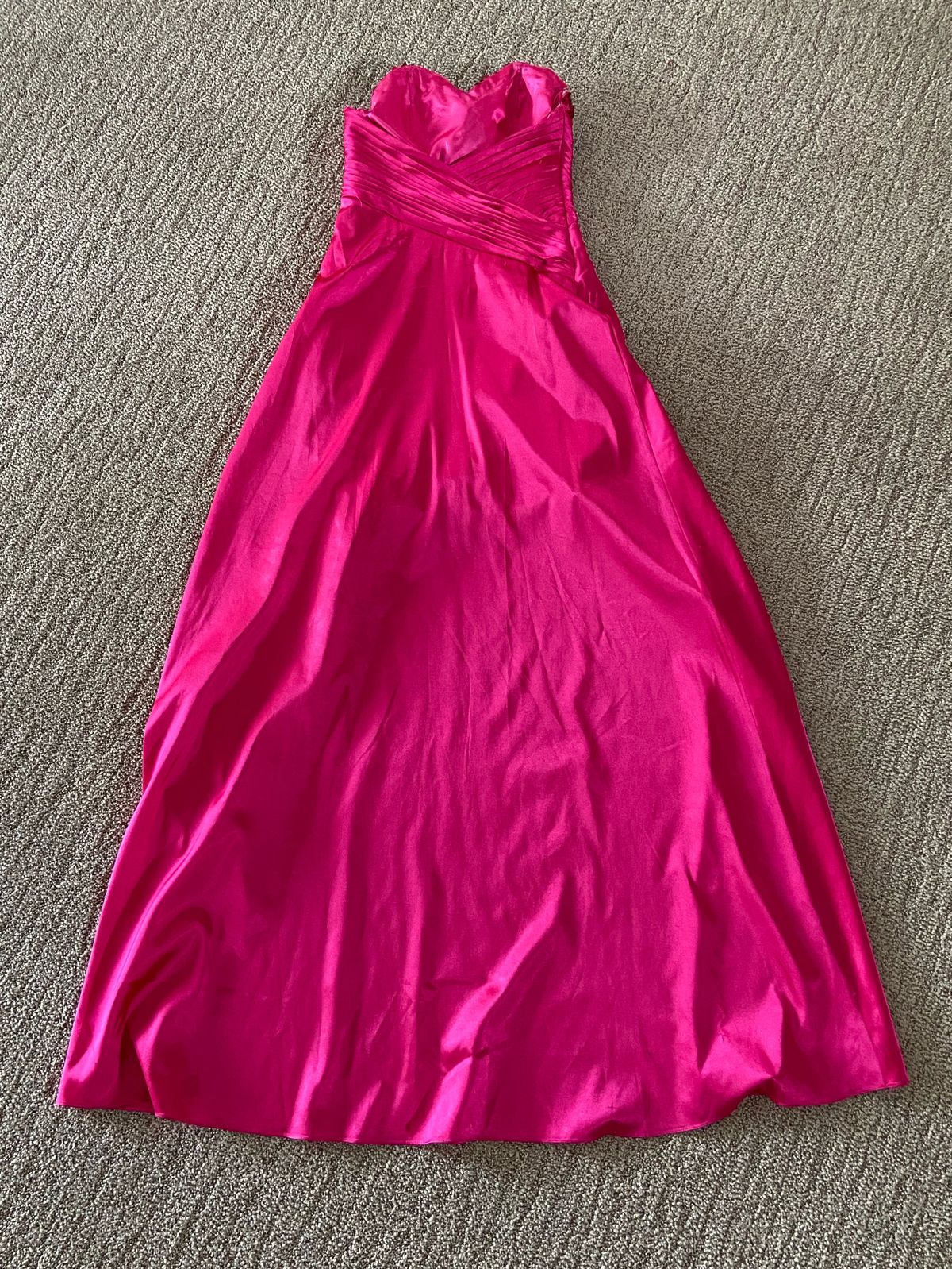 Precious Formals Size 0 Prom Strapless Pink Dress With Train on Queenly