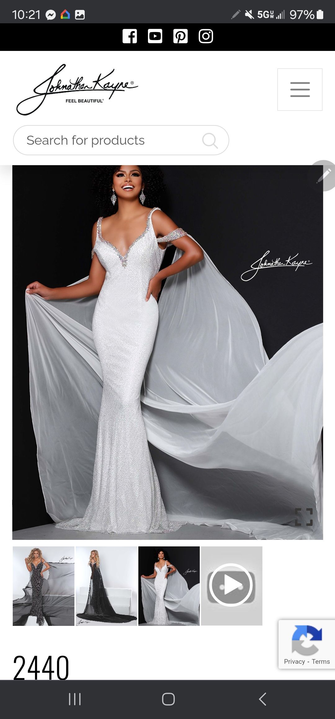 Johnathan Kayne Size 6 Prom Plunge White Floor Length Maxi on Queenly