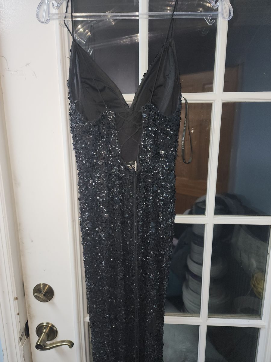 Sherri Hill Size 6 Prom Black Floor Length Maxi on Queenly