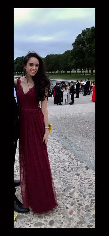 Size 0 Prom Burgundy Red Floor Length Maxi on Queenly