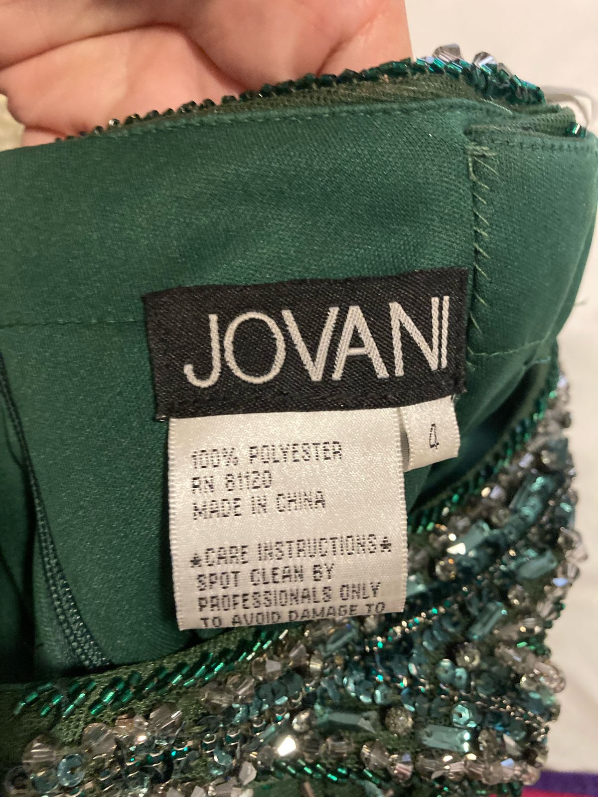 Jovani Size 4 Pageant One Shoulder Green Mermaid Dress on Queenly