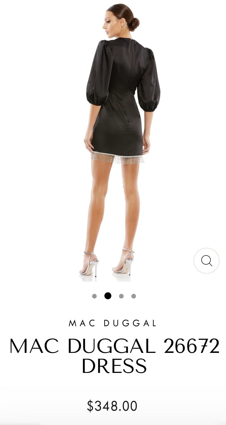 Style 26672 Mac Duggal Size 10 Homecoming Long Sleeve Black Cocktail Dress on Queenly