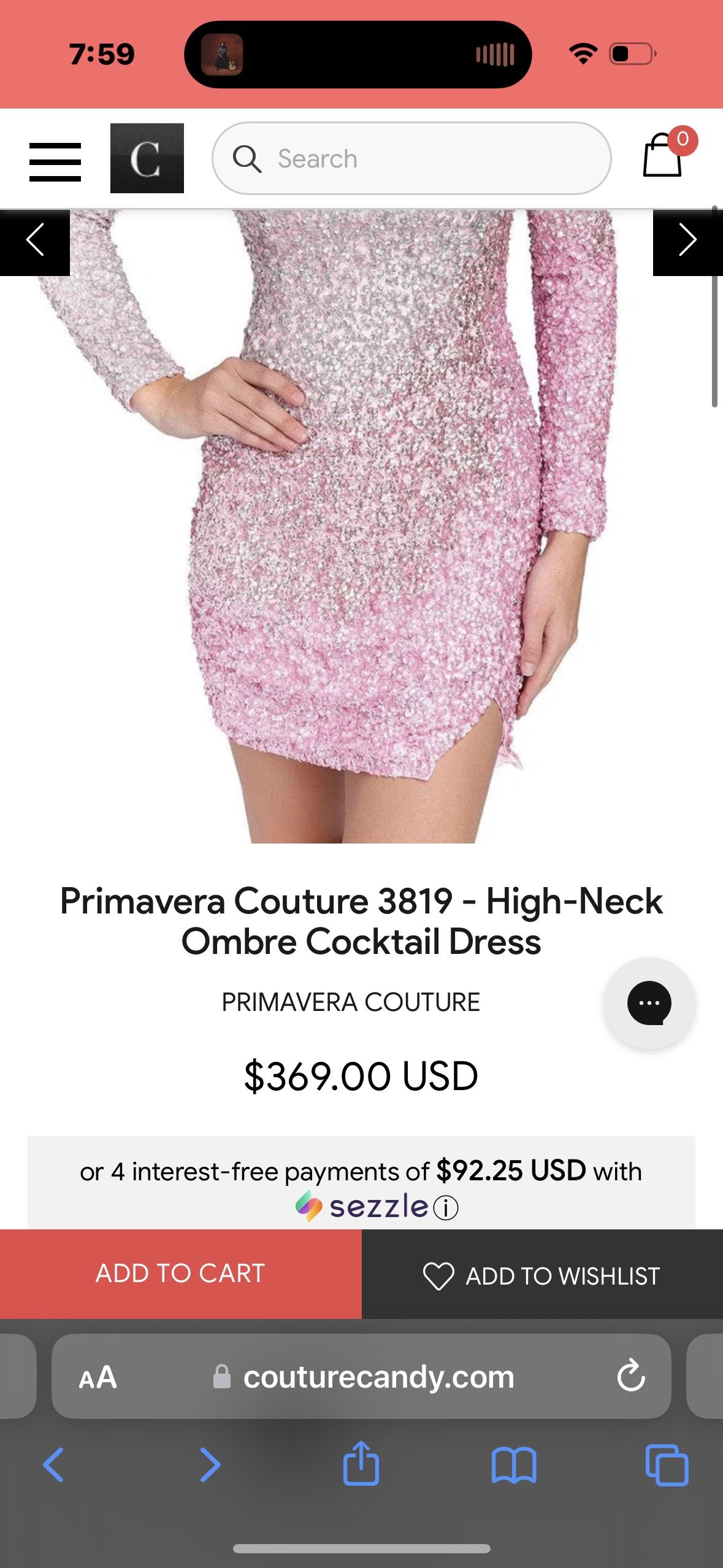 Style 3819 Primavera Size 10 Homecoming Long Sleeve Pink Cocktail Dress on Queenly