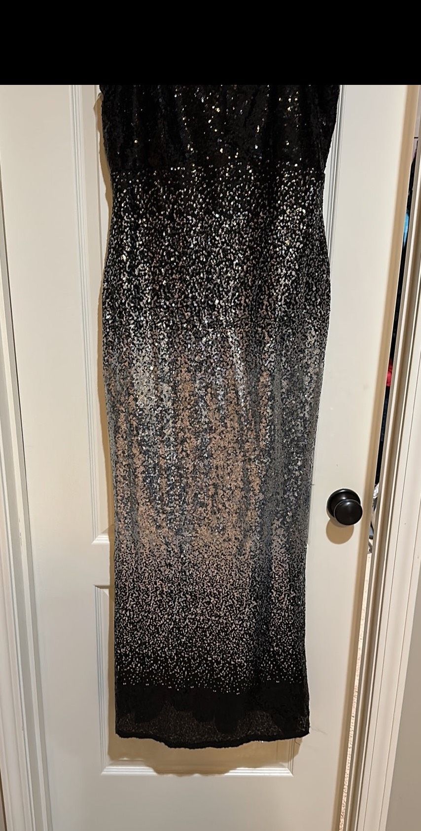 Marina Size 4 Prom Plunge Black Mermaid Dress on Queenly