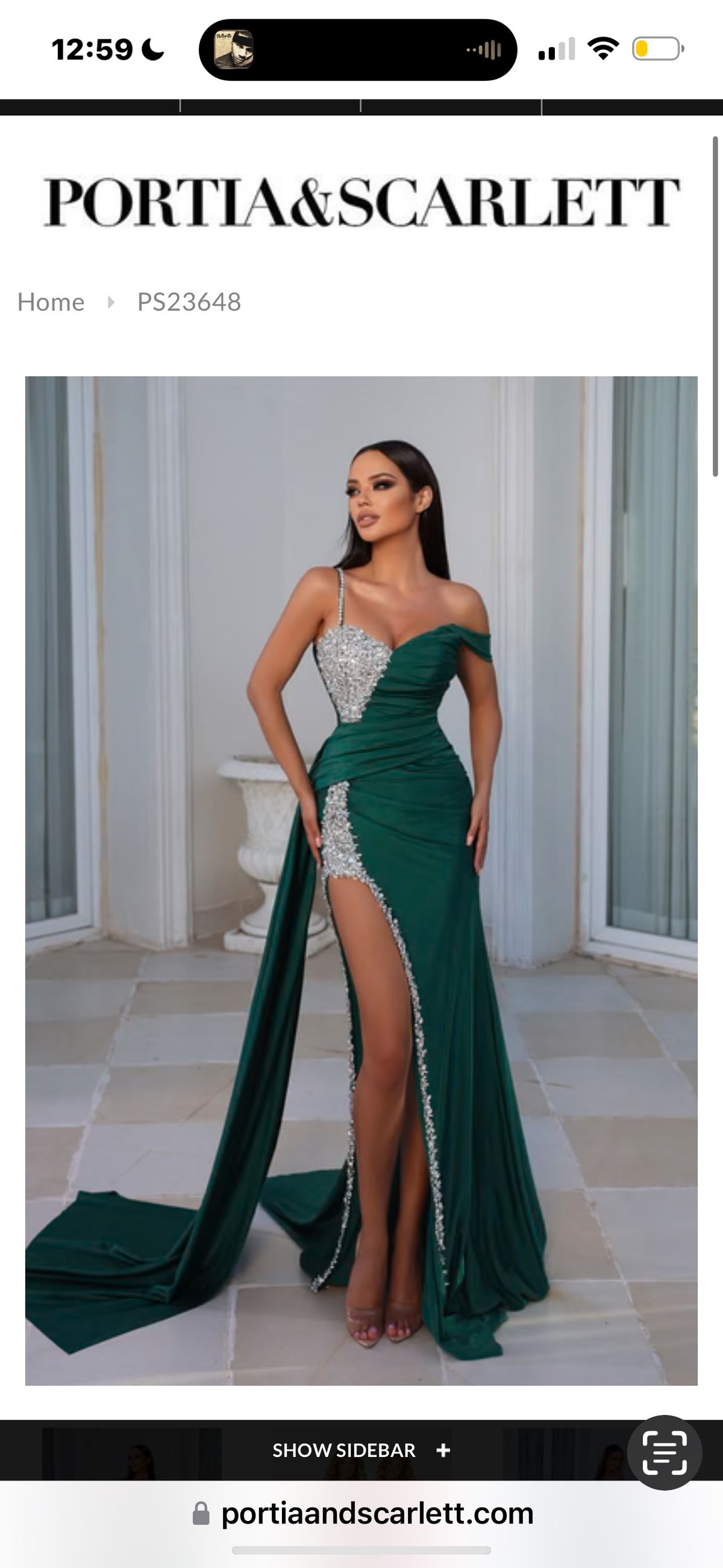 Portia and Scarlett Size 4 Prom Plunge Green Mermaid Dress on Queenly