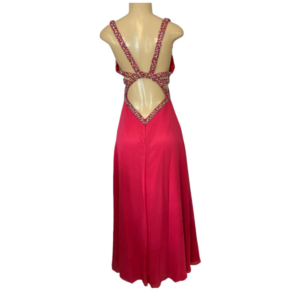 Jasz Couture Size 4 Plunge Pink A-line Dress on Queenly