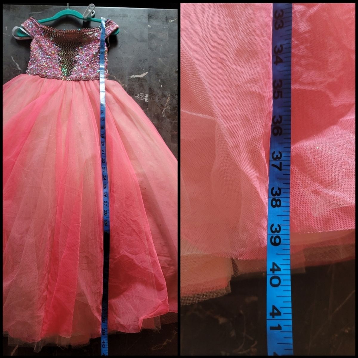 Tiffany Designs Size 4 Coral Ball Gown on Queenly