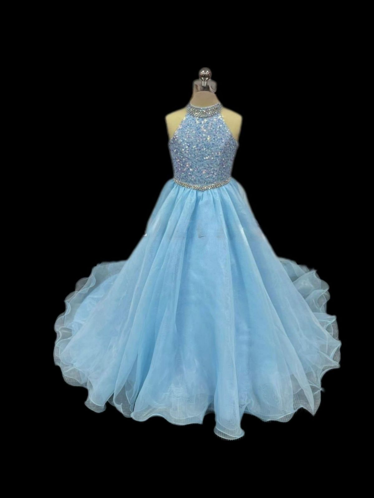 One More Couture  Size 6 Blue Ball Gown on Queenly