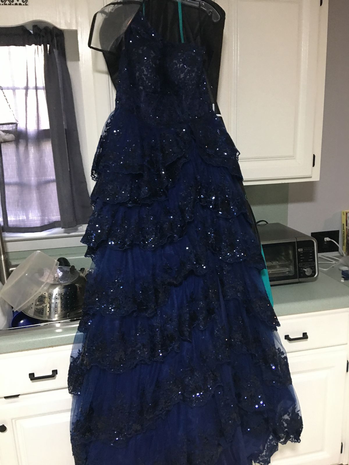 Sherri Hill Plus Size 16 Prom One Shoulder Blue Ball Gown on Queenly