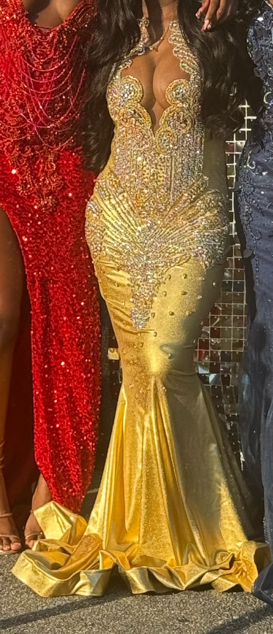 Size S Prom Gold Mermaid Dress on Queenly