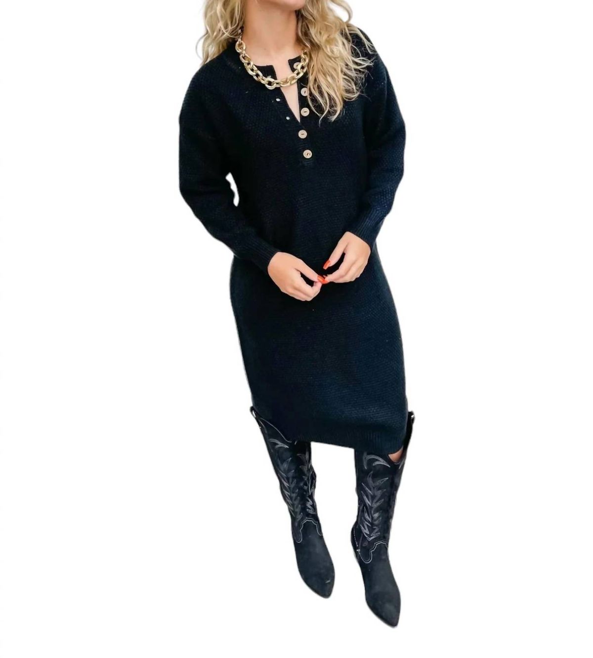 Style 1-1304619951-1464 BLAKELEY Size 3X Long Sleeve Black Cocktail Dress on Queenly