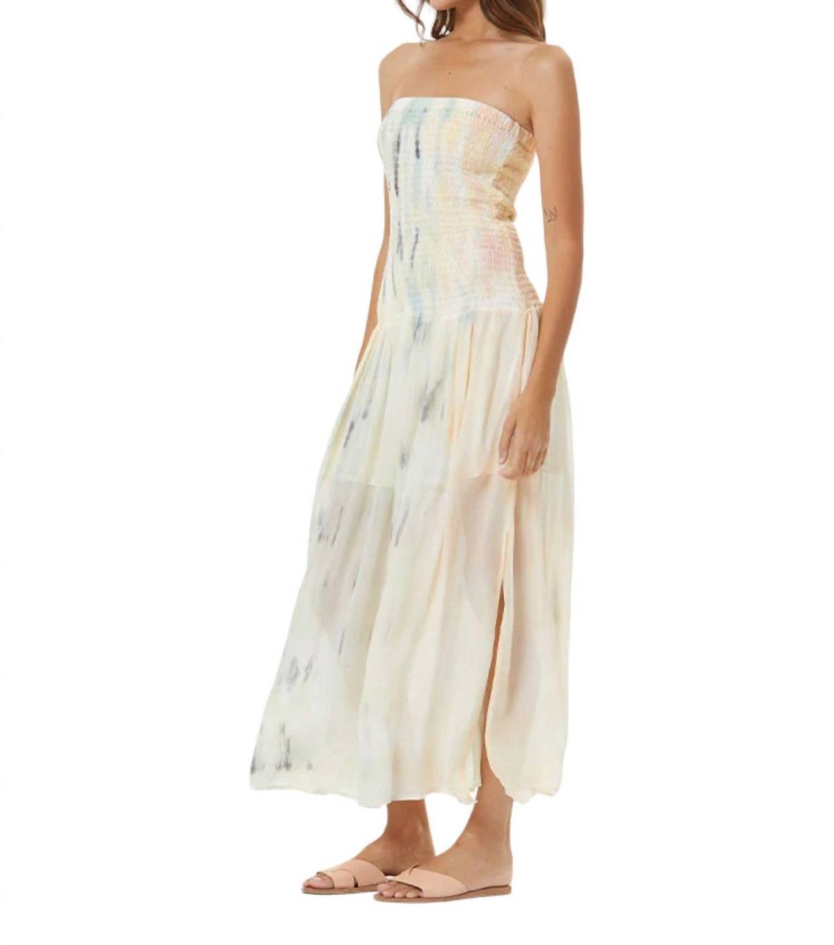 Style 1-1396639550-70 young fabulous & broke Size XS Strapless Sheer White Cocktail Dress on Queenly