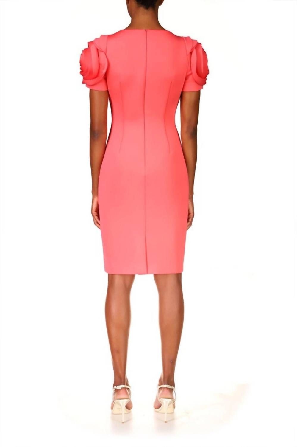 Style 1-1617816042-238 BADGLEY MISCHKA Size 12 Coral Cocktail Dress on Queenly