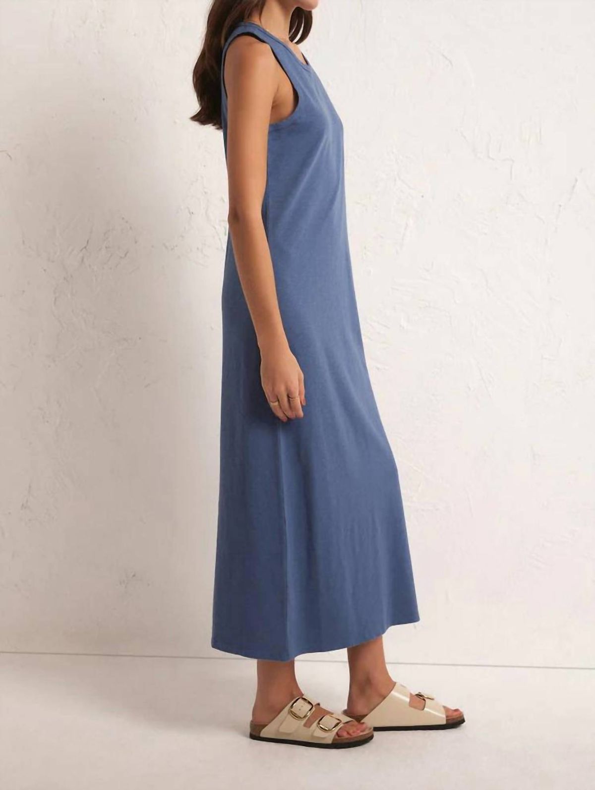 Style 1-1851403787-74 Z Supply Size S High Neck Blue Cocktail Dress on Queenly