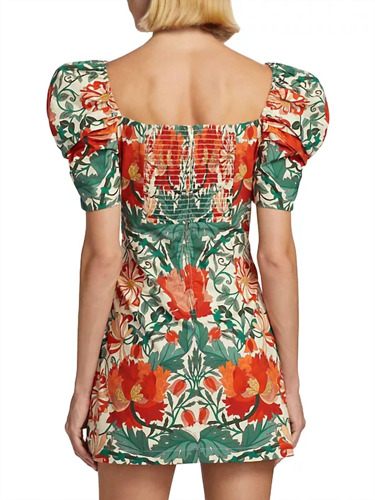 Style 1-1882049001-70 Cara Cara Size XS High Neck Floral Green Cocktail Dress on Queenly