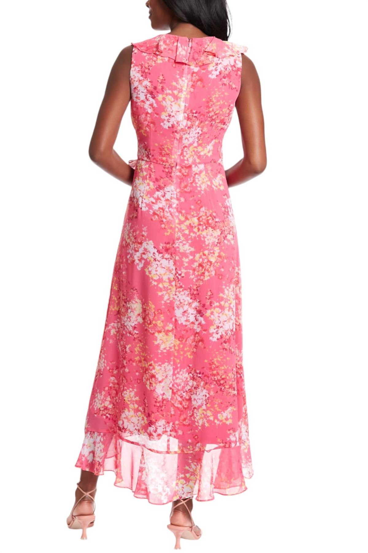 Style 1-2000949556-425 LONDON TIMES Size 8 Floral Pink Cocktail Dress on Queenly