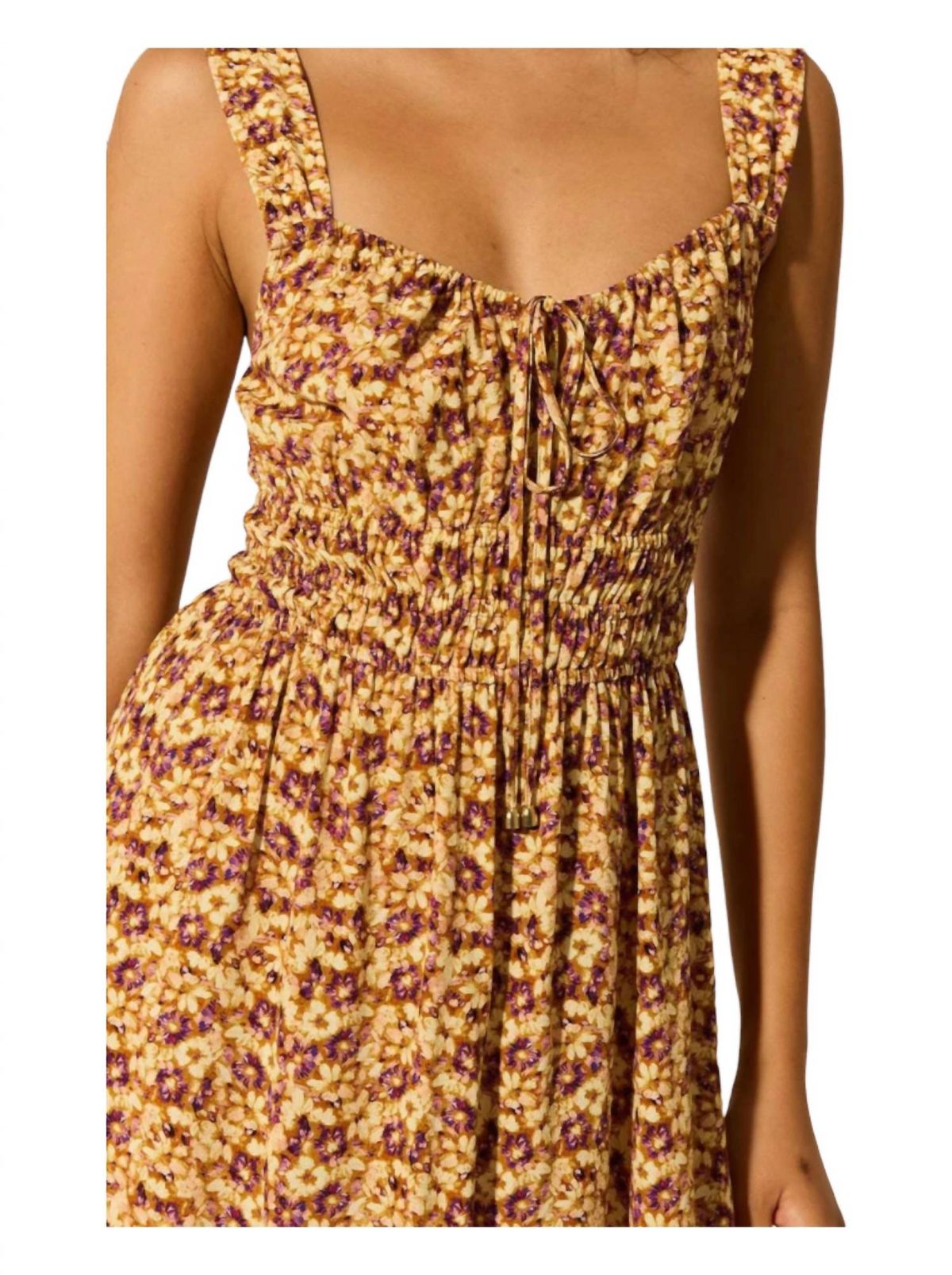 Style 1-2077685878-892 KIVARI Size M Floral Yellow Cocktail Dress on Queenly