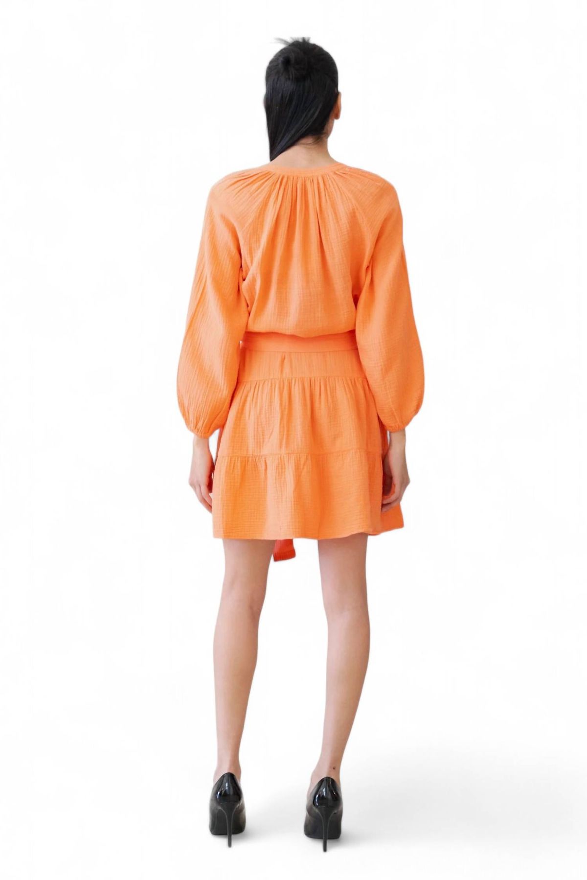 Style 1-2358472408-74 Rails Size S Long Sleeve Orange Cocktail Dress on Queenly