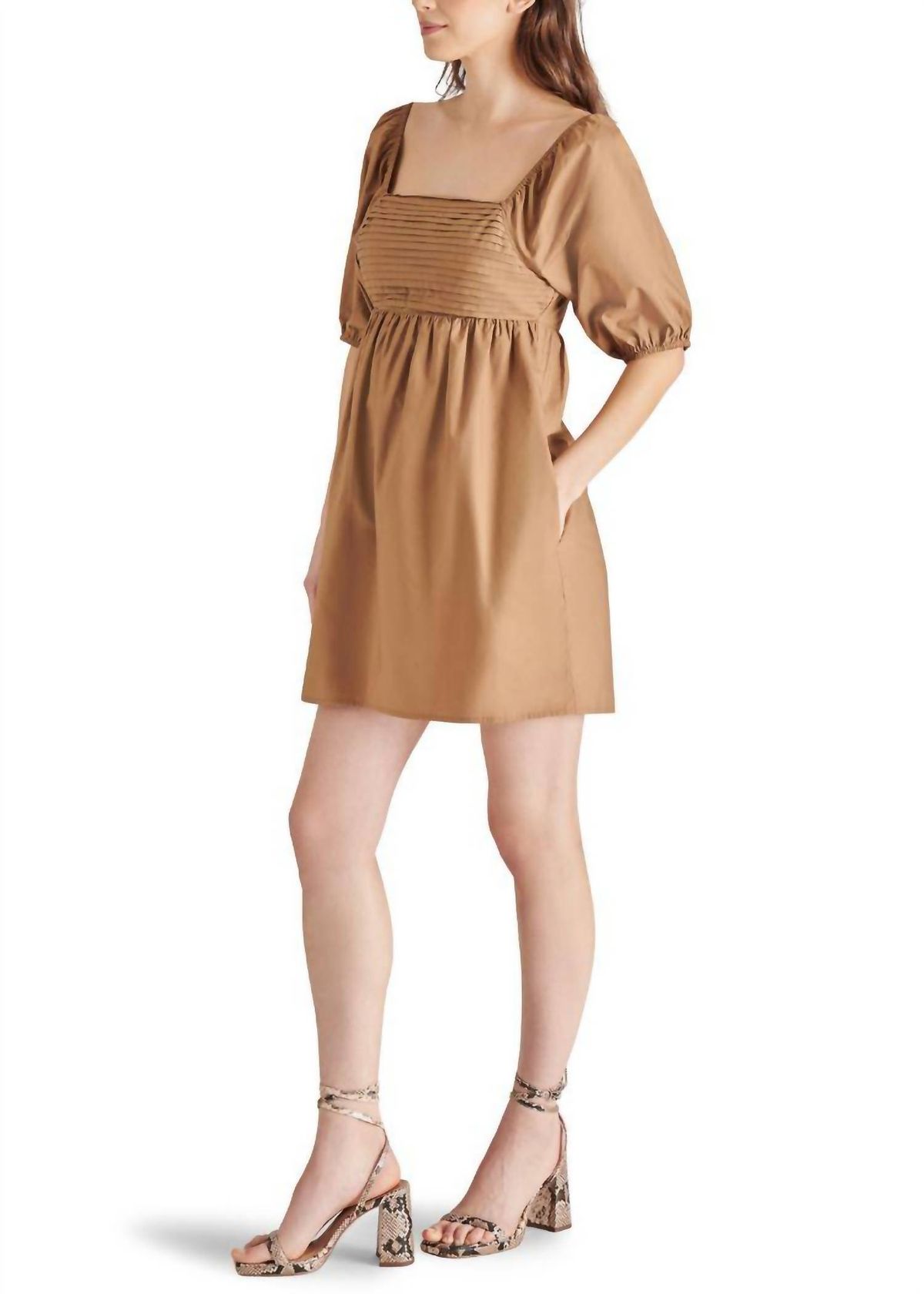 Style 1-2406360126-74 STEVE MADDEN Size S Brown Cocktail Dress on Queenly