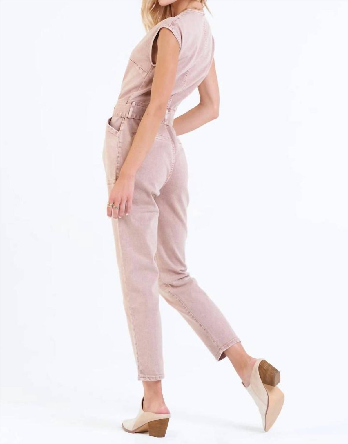 Style 1-260921732-149 DEAR JOHN DENIM Size L Pink Formal Jumpsuit on Queenly