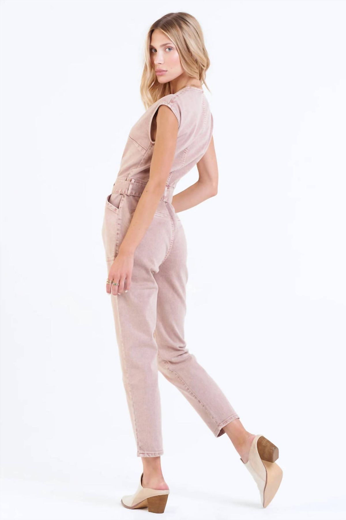 Style 1-260921732-149 DEAR JOHN DENIM Size L Pink Formal Jumpsuit on Queenly