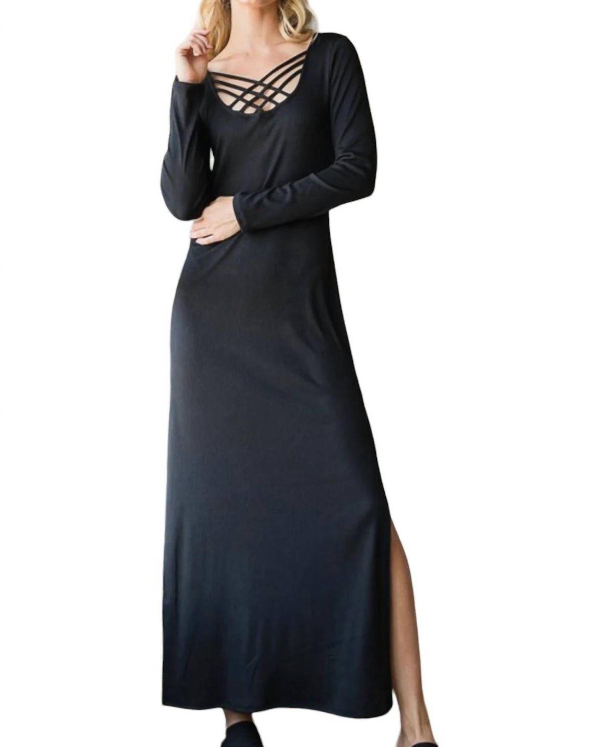 Style 1-2770952560-1691 JADE BY JANE Size XL Prom Long Sleeve Black Floor Length Maxi on Queenly