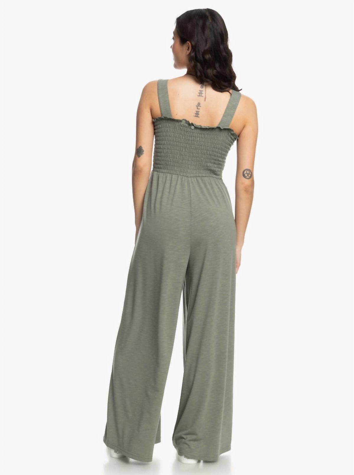 Style 1-277815388-74 ROXY Size S Sequined Green Formal Jumpsuit on Queenly