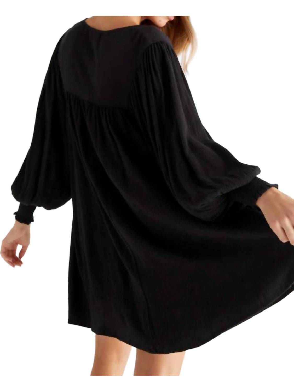 Style 1-3166810566-149 Z Supply Size L Prom Long Sleeve Black Cocktail Dress on Queenly