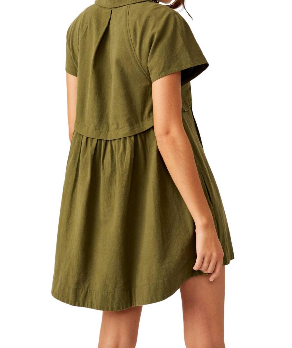 Style 1-3508832018-149 Free People Size L High Neck Green Cocktail Dress on Queenly