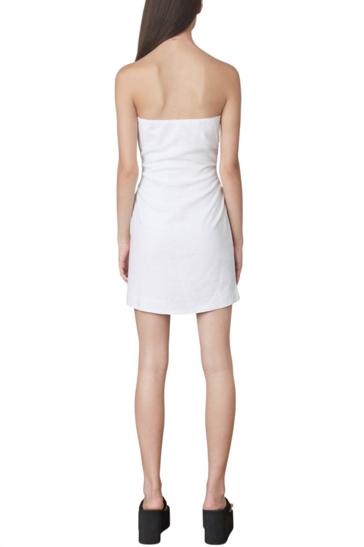 Style 1-3539589724-149 NIA Size L Strapless White Cocktail Dress on Queenly