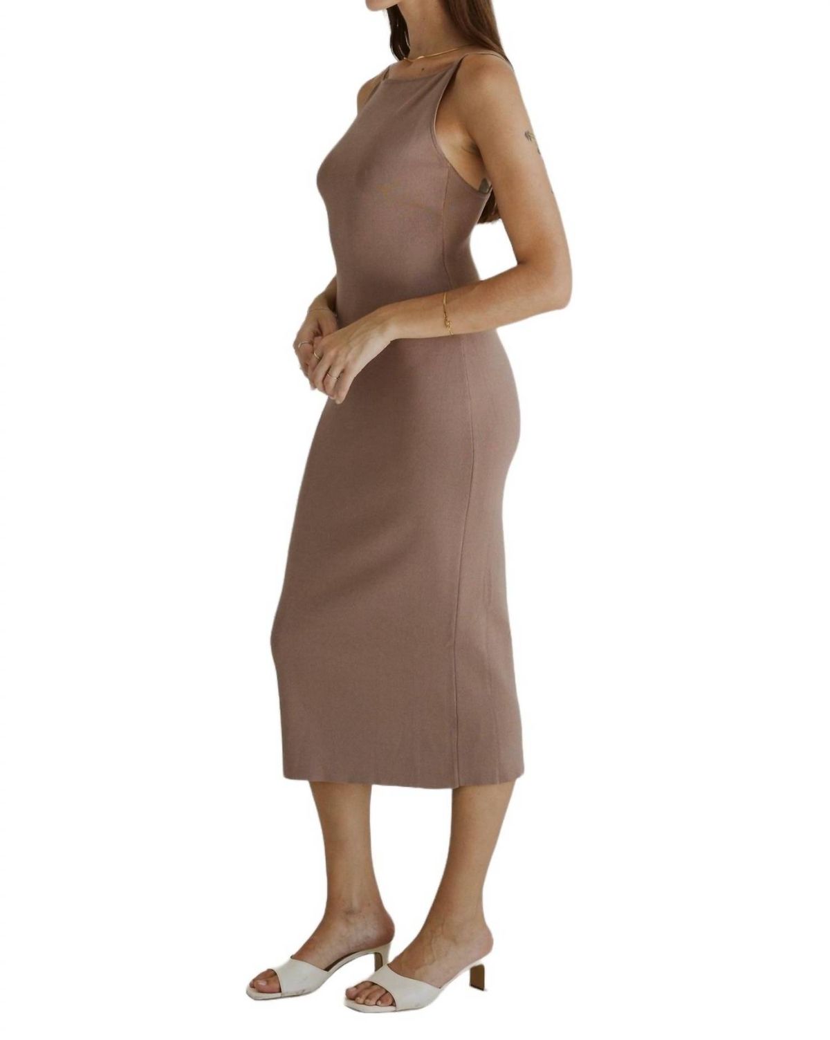 Style 1-3629553150-149 MOD REF Size L Nude Cocktail Dress on Queenly