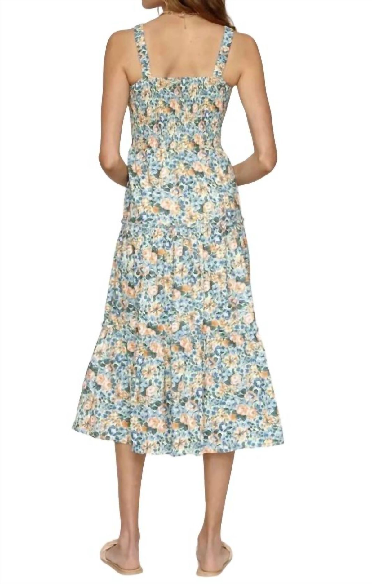 Style 1-3644371964-149 heartloom Size L Floral Blue Cocktail Dress on Queenly